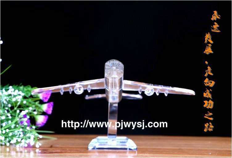 水晶飞机模型