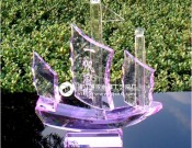 水晶古帆船 zy-029